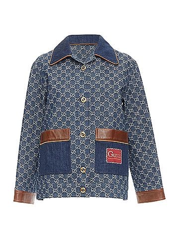 Gucci Gucci Epilogue Washed Organic Denim GG Monogram Coat (view 1)