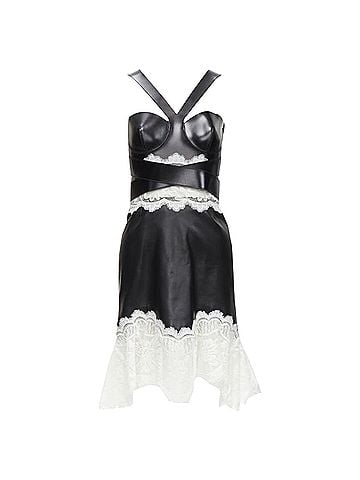 Alexander McQueen Alexander McQueen leather lace dress (view 1)