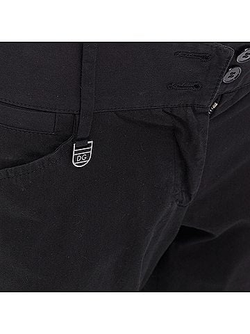 Dolce & Gabbana DOLCE GABBANA black cotton silk DG charm cuffed bermuda shorts IT38 XS (view 2)