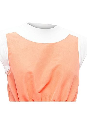 Alexander McQueen Alexander McQueen apricot taffeta Tromp Loeil cotton tank dress (view 2)