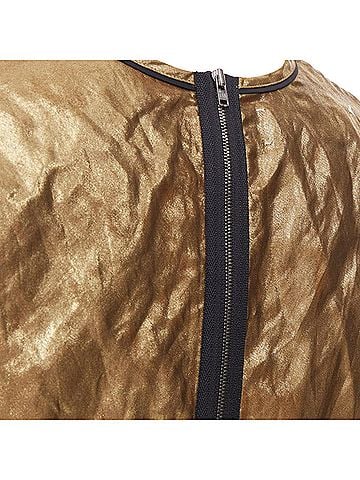 MARNI MARNI 2010 metallic gold coated black piped boxy half sleeved cropped top IT40 S (view 2)