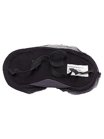 Lanvin Lanvin black 100% silk satin logo embroidery sleeping flats mask set EU37 (view 2)