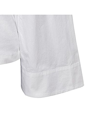 Rosetta Getty ROSETTA GETTY white 100% cotton woven cape sleeves knitted top XS (view 2)