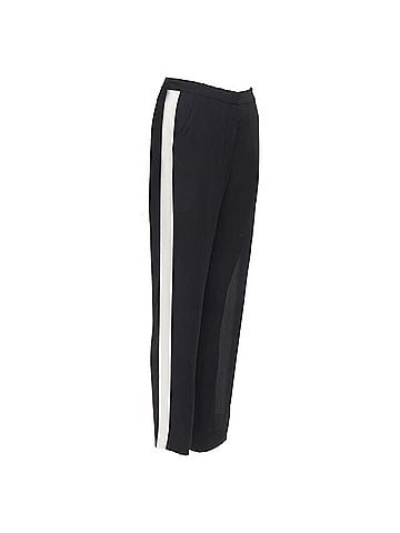 Lanvin LANVIN 2013 Alber Elbaz 100% viscose white stripe black trousers FR36 S (view 1)