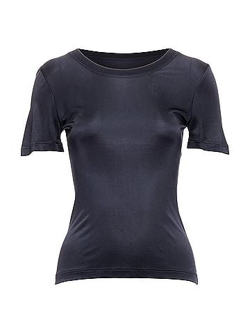Versace GIANNI VERSACE Vintage black round neck slinky short sleeve top IT38 XS (view 1)
