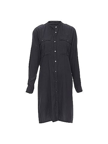 Dries Van Noten DRIES VAN NOTEN black washed cotton cargo pocket button front shirt FR36 XS (view 1)