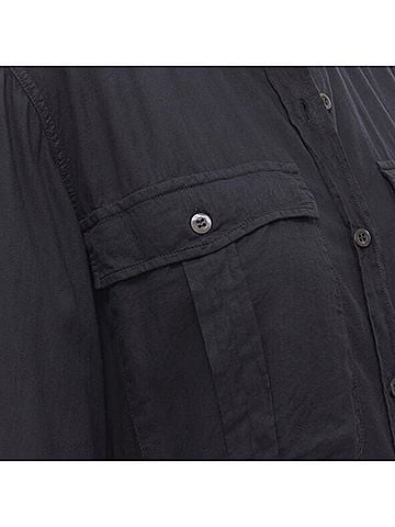 Dries Van Noten DRIES VAN NOTEN black washed cotton cargo pocket button front shirt FR36 XS (view 2)