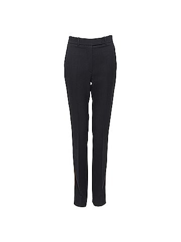 Calvin Klein CALVIN KLEIN Raf Simons 2018 black white gold trim straight leg trousers US0 XXS (view 1)