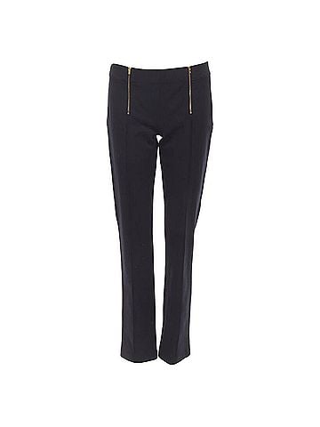 The Row THE ROW black modal cotton dual gold zipper minimal legging pants XSXS (view 1)