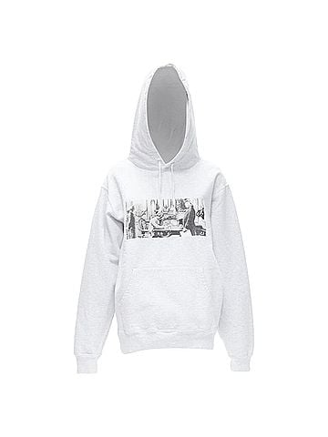 Supreme SUPREME Mike Kelley Franklin Signing Treaty of Alliance grey fleece hoodie L (view 1)