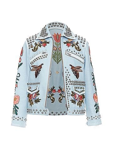 Gucci Gucci Michele Runway bee floral embroidery studded jacket (view 1)