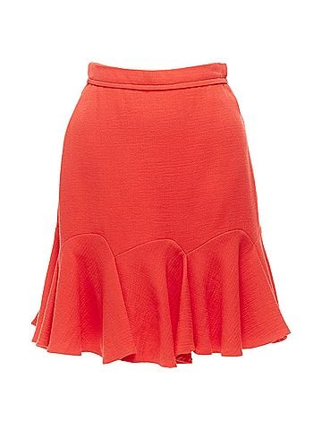 Carven Carven Viscose Virgin Wool Frill Hem Mini Skirt (view 1)
