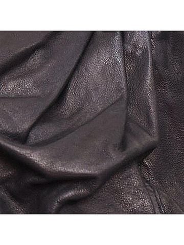 MARNI MARNI black lamb leather gathered collar zip up oversized jacket IT42 M (view 2)