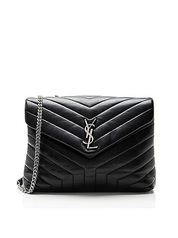 Saint Laurent Saint Laurent Matelasse Calfskin Monogram LouLou Chain Medium Shoulder Bag (view 1)