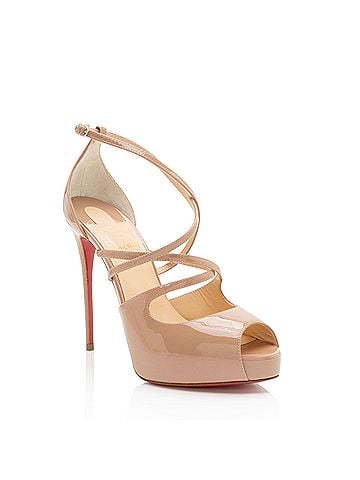 Christian Louboutin Christian Louboutin Patent Leather Holly Alta Peep Toe Pumps - Size 6.5 / 36.5 (view 1)