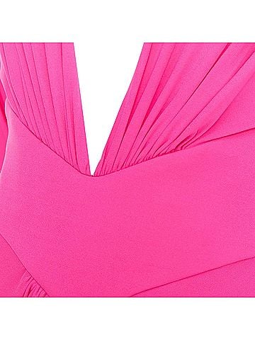 Alexandre Vauthier ALEXANDRE VAUTHIER pink viscose Power shoulder plunge drape dress FE36 (view 2)