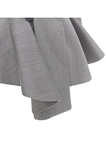 Alexander McQueen ALEXANDER MCQUEEN 2019 grey wool fuchsia pink lined peplum blazer jacket IT42 M (view 2)