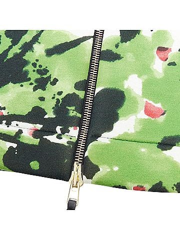 MARNI MARNI multicolor paint print scuba leather zip short sleeve coat IT42 M (view 2)