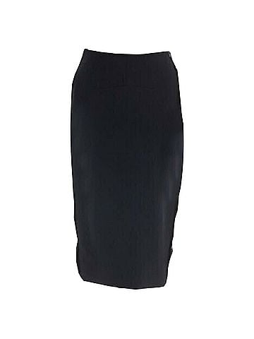 Victoria Beckham Victoria Beckham silk wool trimmed side pencil skirt (view 2)