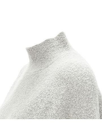 Theory THEORY grey wool blend fuzzy stand collar step hem sweater XS (view 2)