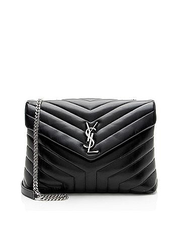Saint Laurent Saint Laurent Matelasse Calfskin Monogram LouLou Chain Medium Shoulder Bag (view 1)