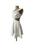 Cinq à Sept 54% Polyester 39% Viscose 7% Elastane 100% Polyester Solid White Cocktail Dress Size 6 - photo 8