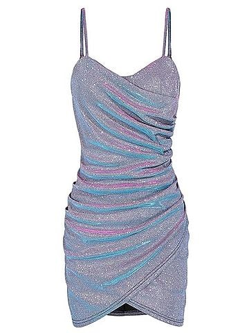 Cider Rainbow Glitter Bodycon Dress Cocktail Dress (view 1)