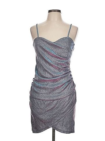 Cider Rainbow Glitter Bodycon Dress Cocktail Dress (view 2)