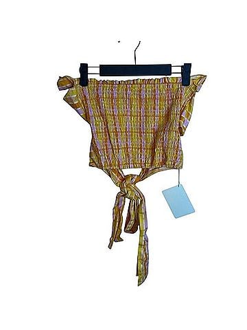 Peppermayo Striped Tie Back Linen Tube Top (view 1)