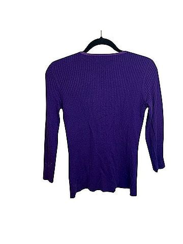 J. McLaughlin Purple Ribbed Casual Sweaters (view 2)