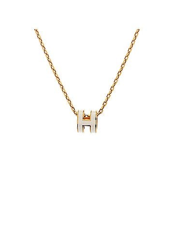 Hermès Pop H Pendant Chain Necklace Metal and Enamel Mini (view 1)