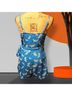 Unique Vintage Print Blue Romper Size M - photo 7