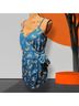 Unique Vintage Print Blue Romper Size M - photo 12