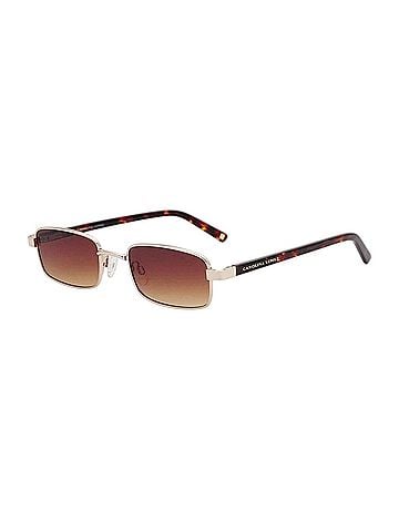 Carolina Lemke Flynn Gold Rectangular Sunglasses (view 1)