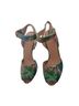 Stuart Weitzman 100% Leather Animal Print Multi Color Heels Size 7 - photo 2