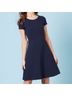 Boden Blue Black Casual Dress Size 6 - photo 4