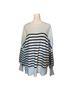 Lillusory Stripes White Black Casual Sweaters Size L - photo 1