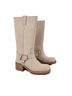 Free People 100% Leather Ivory Boots Size 9 1/2 - photo 1