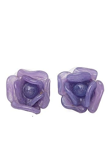 Chanel Resin Camellia Earrings (view 1)