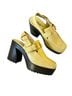 Charlotte Stone 100% Leather Solid Yellow Mule/Clog Size 9 - photo 1