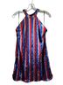 Halpern 100% Poly Stripes Multi Color Cocktail Dress Size 4 - photo 1