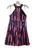 Halpern 100% Poly Stripes Multi Color Cocktail Dress Size 4 - photo 2