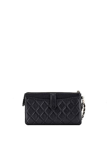 Chanel CC Classic Flap Zip Wallet Quilted Caviar Long (view 2)