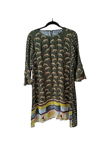 Anthropologie Luisetta Tiger Print Tunic Dress Casual Dress (view 1)