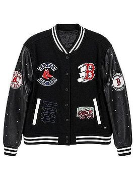 The Wild Collective Boston Red Sox Varsity Jacket Jacket (view 1)