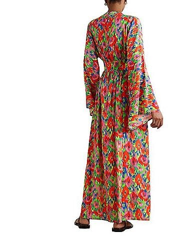 Eywasouls Malibu Neon Floral Maxi Caftan Dress Casual Dress (view 2)