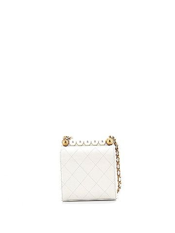 Chanel Chic Pearls Flap Clutch with Chain Quilted Goatskin Mini (view 2)