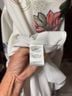 Norm Thompson Floral White Casual Dress Size L - photo 4