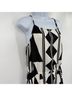Express 100% Polyester Print Black White Jumpsuit Size XS - photo 5
