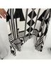 Express 100% Polyester Print Black White Jumpsuit Size XS - photo 6